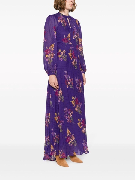 floral-print georgette maxi dress