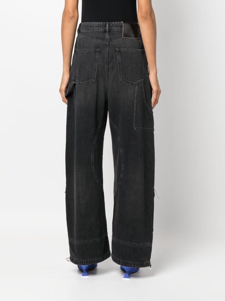 cargo-pocket wide-leg jeans