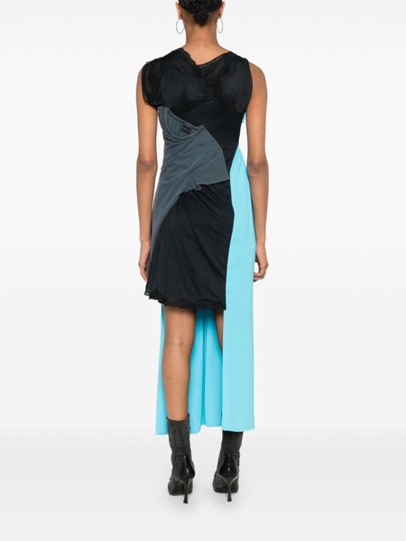 asymmetric panelled dress