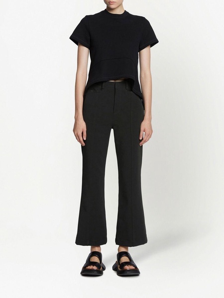 cropped kick-flare trousers