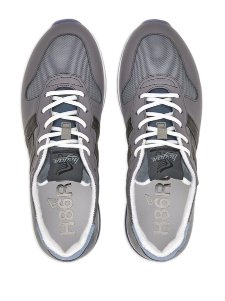 H383 panelled lace-up sneakers