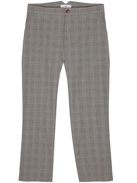 Prince-of-Wales-check cropped trousers