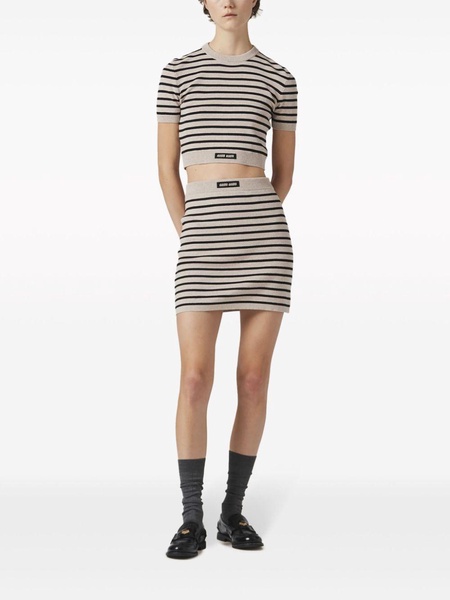 striped short-sleeve jumper