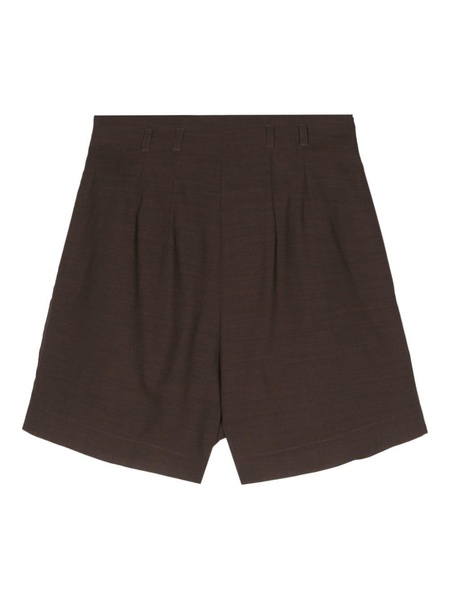 pleated tailored shorts