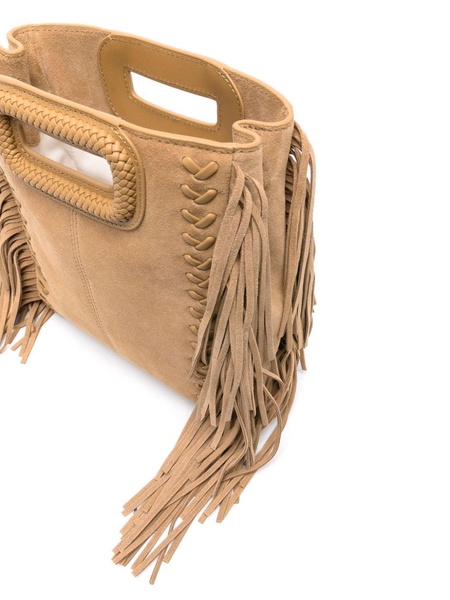 M fringed suede tote bag 