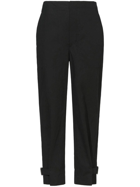 buckled-ankle tapered trousers