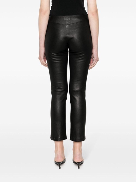 cropped leather trousers