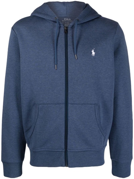 Polo Pony-embroidered zip-up hoodie