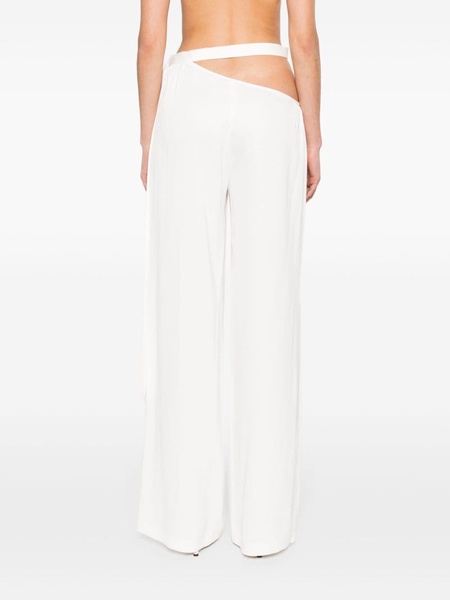 tie-fastening palazzo trousers