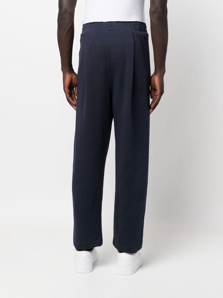 logo-embroidered straight trousers