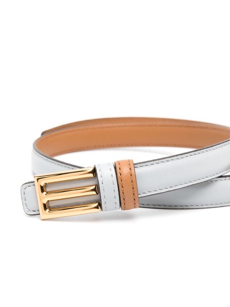 logo-buckle leather belt