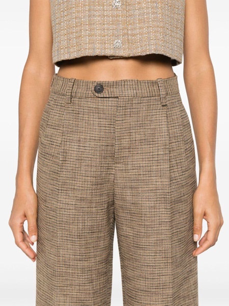 houndstooth-pattern trousers