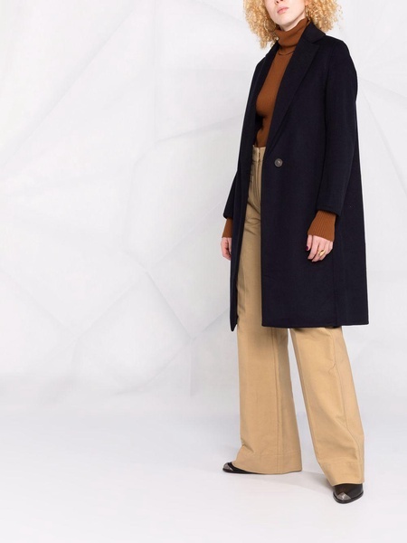 single-breasted fitted coat