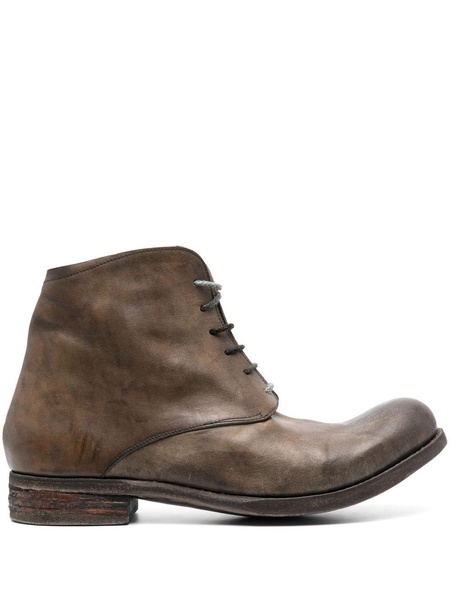 round-toe leather boots 