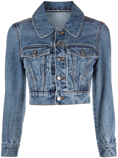 cropped denim trucker jacket