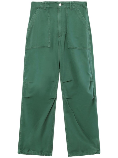 elasticated ankles tapered trousers