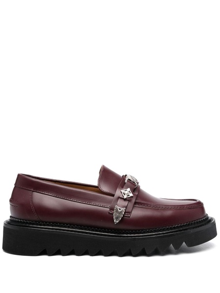 chunky leather loafers