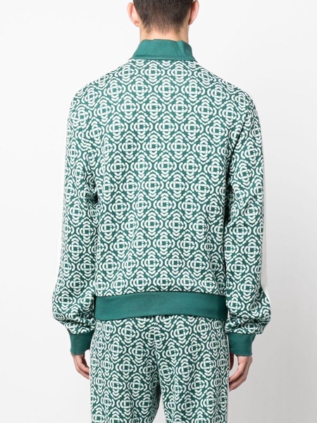 monogram-jacquard track jacket