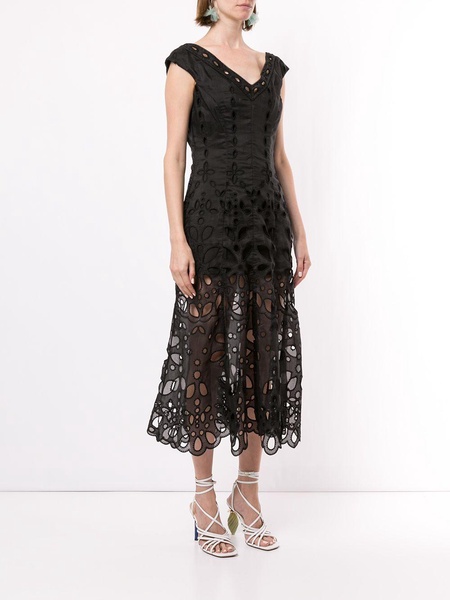 Baudelaire broderie anglais midi dress