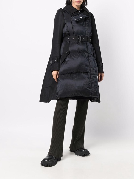 cotton gabardine padded coat