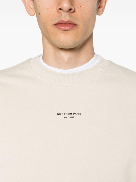 slogan-print cotton sweatshirt