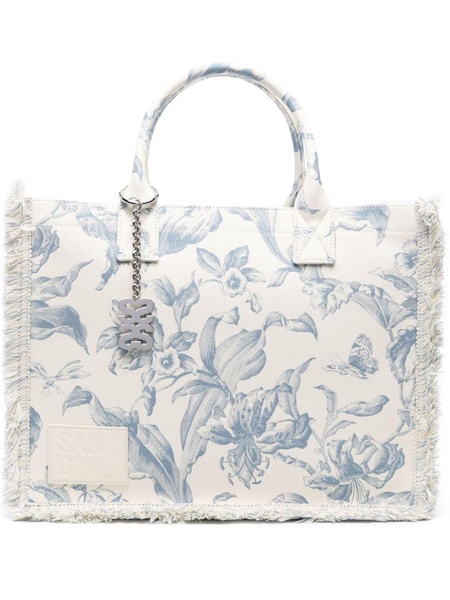 Kasbah floral-jacquard tote bag