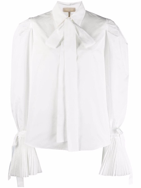 taffeta flared-cuff shirt