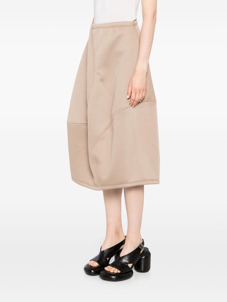 elasticated waist midi skirt