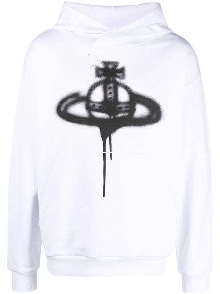 Orb-print jersey hoodie 