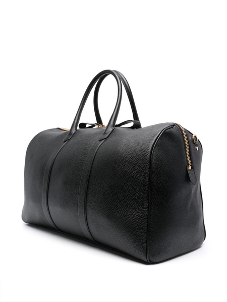 logo-patch leather holdall