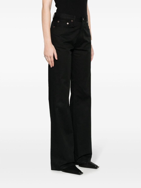 high-waist wide-leg trousers