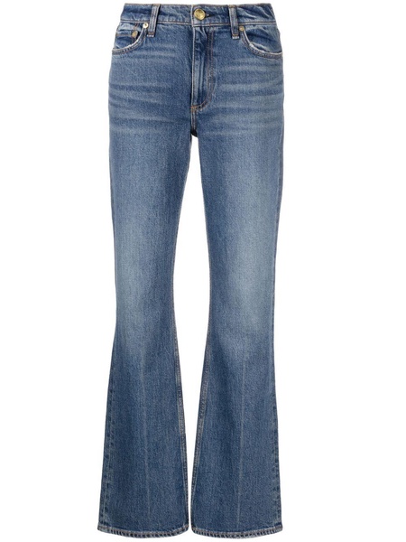 flared washed jeans