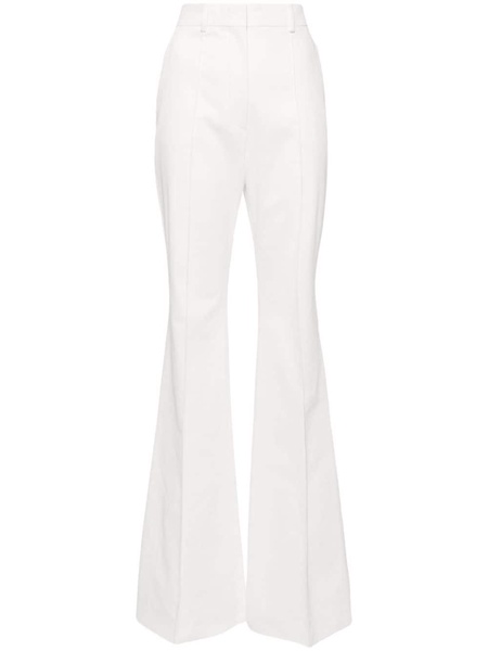 twill wide-leg trousers