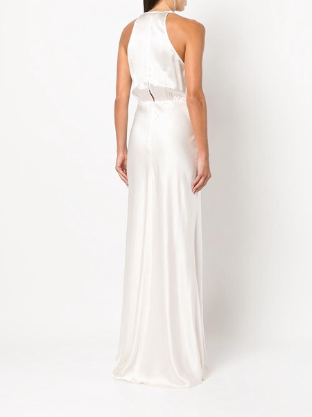 draped halterneck gown dress 