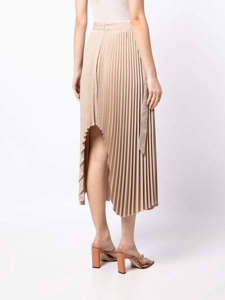 arch pleated midi skirt