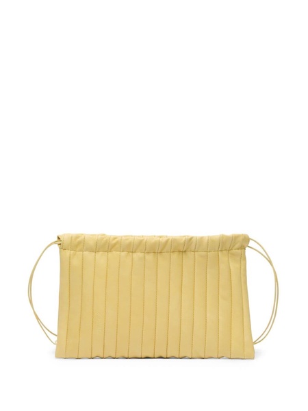 Arriccio pleated leather clutch