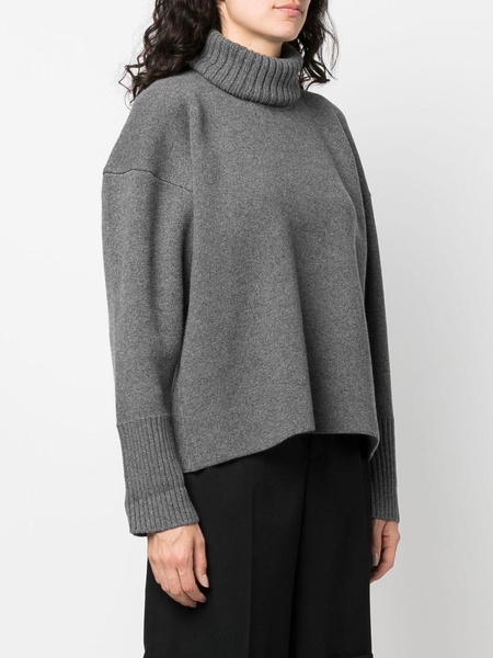 roll-neck drop-shoulder jumper