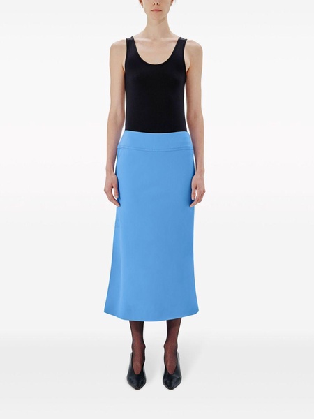 high-waist midi skirt