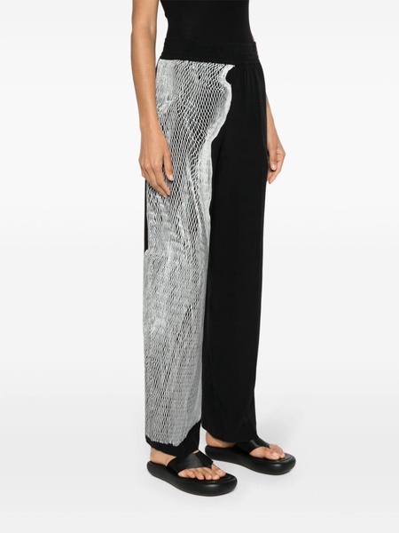 graphic-print silk pajama trousers 