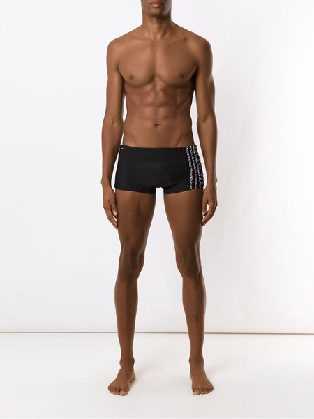 side stripe-detail swim shorts