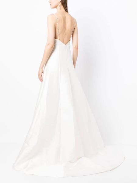 Belinda lace-panel gown