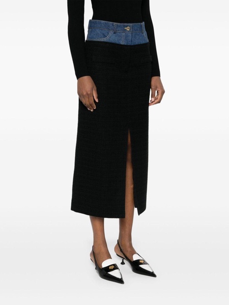 panelled midi skirt