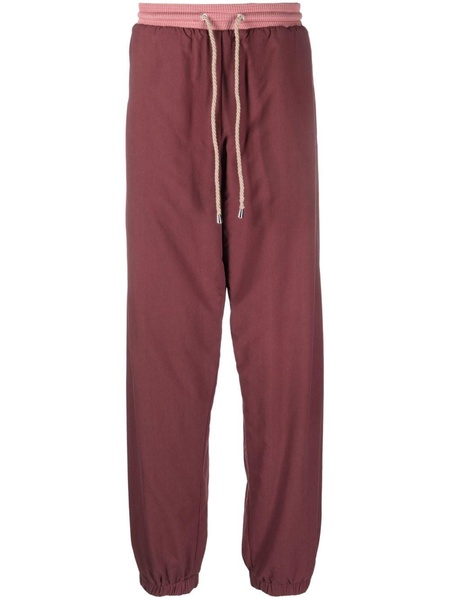 wide-leg drawstring track pants