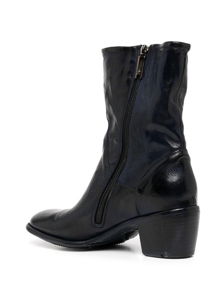 zip-fastening mid-calf boots