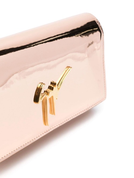 Cleopatra patent leather clutch bag