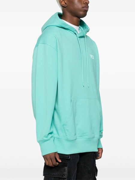 logo-print jersey hoodie