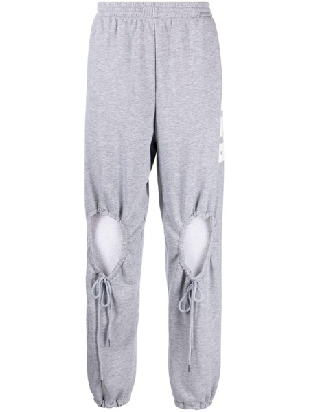 cut out-heart track pants