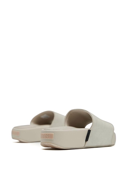 leather flatform slides