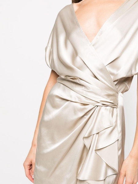 draped-detail mini dress