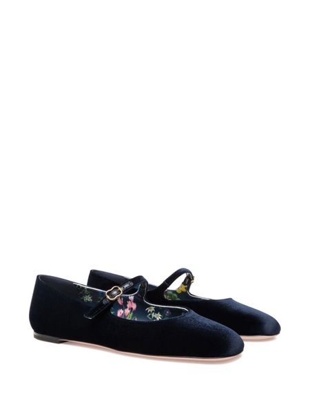 velvet ballerina shoes